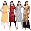 Pinkmint Women39s Crepe Digital Print Straight Kurta