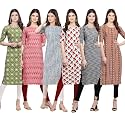 Pinkmint Women39s Crepe Digital Print Straight Kurta