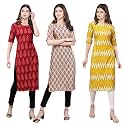 Pinkmint Women39s Crepe Digital Print Straight Kurta