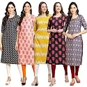 Pinkmint Women39s Crepe Digital Print Straight Kurta