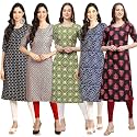 Pinkmint Women39s Crepe Digital Print Straight Kurta