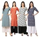 Pinkmint Women39s Crepe Digital Print Straight Kurta
