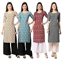 Pinkmint Women39s Crepe Digital Print Straight Kurta
