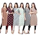 Pinkmint Women39s Crepe Digital Print Straight Kurta