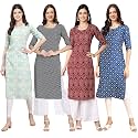 Pinkmint Women39s Crepe Digital Print Straight Kurta