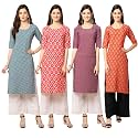 Pinkmint Women39s Crepe Digital Print Straight Kurta
