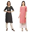 Pinkmint Women39s Crepe Digital Print Straight Kurta