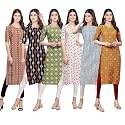Pinkmint Women39s Crepe Digital Print Straight Kurta
