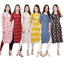 Pinkmint Women39s Crepe Digital Print Straight Kurta