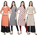 Pinkmint Women39s Crepe Digital Print Straight Kurta
