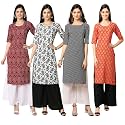 Pinkmint Women39s Crepe Digital Print Straight Kurta