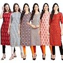 Pinkmint Women39s Crepe Digital Print Straight Kurta