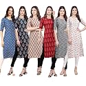 Pinkmint Women39s Crepe Digital Print Straight Kurta