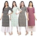Pinkmint Women39s Crepe Digital Print Straight Kurta