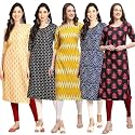 Pinkmint Women39s Crepe Digital Print Straight Kurta