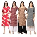 Pinkmint Women39s Crepe Digital Print Straight Kurta