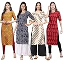 Pinkmint Women39s Crepe Digital Print Straight Kurta