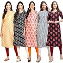 Pinkmint Women39s Crepe Digital Print Straight Kurta
