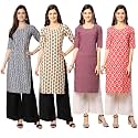 Pinkmint Women39s Crepe Digital Print Straight Kurta