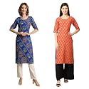 Pinkmint Women39s Crepe Digital Print Straight Kurta