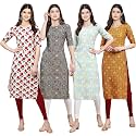 Pinkmint Women39s Crepe Digital Print Straight Kurta