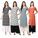 Pinkmint Women39s Crepe Digital Print Straight Kurta