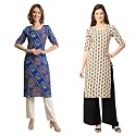 Pinkmint Women39s Crepe Digital Print Straight Kurta