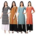 Pinkmint Women39s Crepe Digital Print Straight Kurta