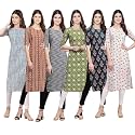 Pinkmint Women39s Crepe Digital Print Straight Kurta