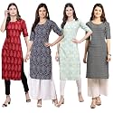 Pinkmint Women39s Crepe Digital Print Straight Kurta