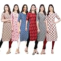 Pinkmint Women39s Crepe Digital Print Straight Kurta