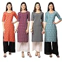 Pinkmint Women39s Crepe Digital Print Straight Kurta