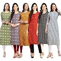Pinkmint Women39s Crepe Digital Print Straight Kurta