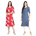 Pinkmint Women39s Crepe Digital Print Straight Kurta