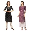 Pinkmint Women39s Crepe Digital Print Straight Kurta