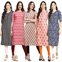 Pinkmint Women39s Crepe Digital Print Straight Kurta