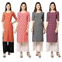 Pinkmint Women39s Crepe Digital Print Straight Kurta