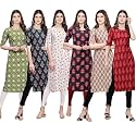 Pinkmint Women39s Crepe Digital Print Straight Kurta