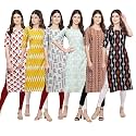 Pinkmint Women39s Crepe Digital Print Straight Kurta