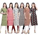 Pinkmint Women39s Crepe Digital Print Straight Kurta