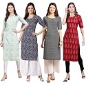 Pinkmint Women39s Crepe Digital Print Straight Kurta