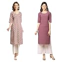 Pinkmint Women39s Crepe Digital Print Straight Kurta