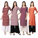 Pinkmint Women39s Crepe Digital Print Straight Kurta