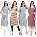 Pinkmint Women39s Crepe Digital Print Straight Kurta