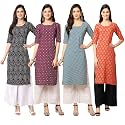 Pinkmint Women39s Crepe Digital Print Straight Kurta