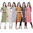 Pinkmint Women39s Crepe Digital Print Straight Kurta