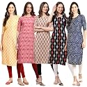 Pinkmint Women39s Crepe Digital Print Straight Kurta