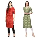 Pinkmint Women39s Crepe Digital Print Straight Kurta