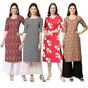 Pinkmint Women39s Crepe Digital Print Straight Kurta
