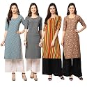 Pinkmint Women39s Crepe Digital Print Straight Kurta
